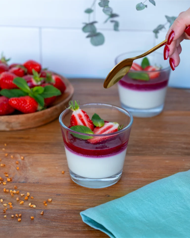 Panna cotte fraises vanille