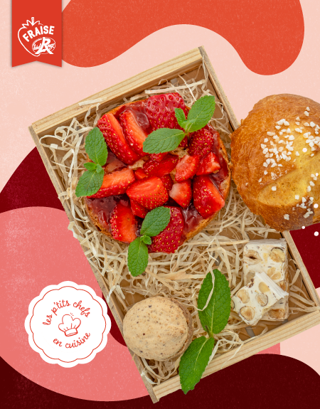 Burger sucré aux fraises